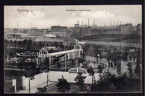 81923 AK Duisburg Gartenbau Ausstellung 1908 Offizielle Postkarte