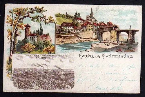 81786 AK Laufenburg Baden 1899 Litho Reklame Hoffmanns Stärkefabriken Salzuflen