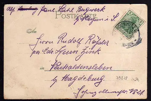 79828 AK Brockwitz Coswig Litho Gasthof Scharfenberg Schloss um 1905