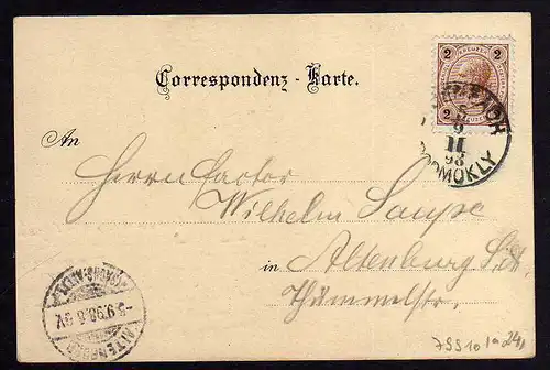 79910 AK Litho Bodenbach 1898 Garten Restaurant Hotel Frieser Brauerei Pavillon