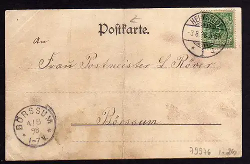 79976 AK Helmstedt Kaiserliches Postamt 1898