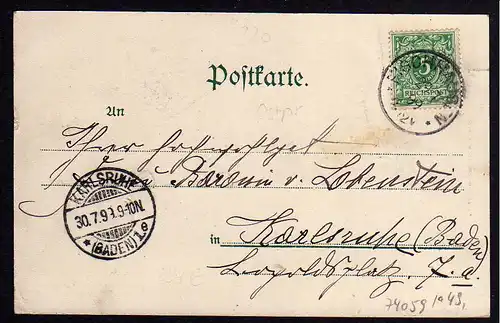 74059 AK Germau Ostpr. Gasthaus Luberg Molkerei 1899