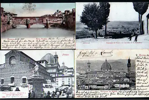 38239 4 AK Florenz Firenze Panorama da Boboli 1901 Hotel d´Italie Fiesole Ponte