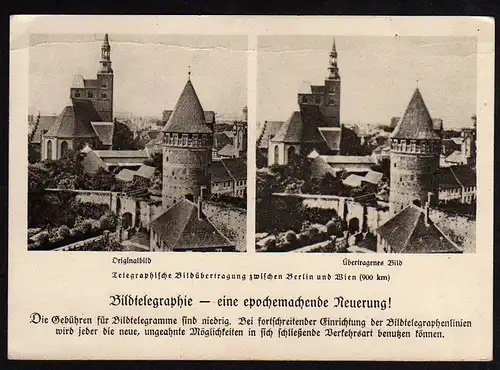 35101 AK Deutsche Reichspost 1929 Werbekarte Reklame Bildtelegraphie