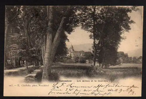 29961 AK Colombier Les Allees et le Chateau 1900 Neuenburg