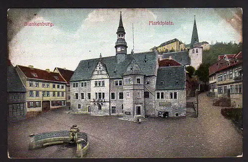29907 AK Blankenburg Markt offz. Ansichtskarte Nr 3 Neue Eisenbahnlinien um 1910