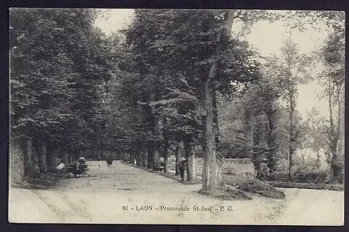 34043 AK Laon Promenade St Just E. C. K.D. Feldpoststation 31, gelaufen 1915