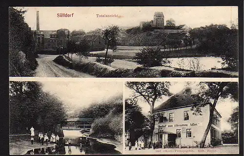 29211 AK Sülldorf Sülzetal Gasthof zum schwarzen Adler Fabrik 1913 Restaurant