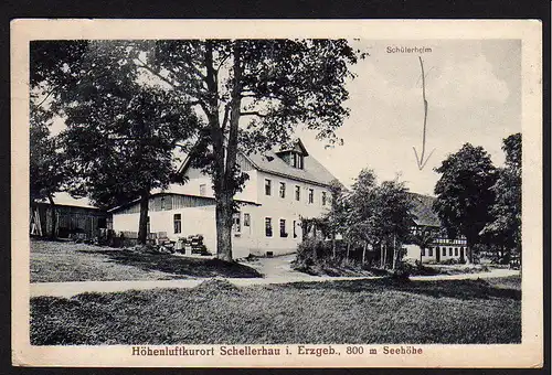 29514 AK Schellerhau Schülerheim 1926, gelaufen Kipsdorf