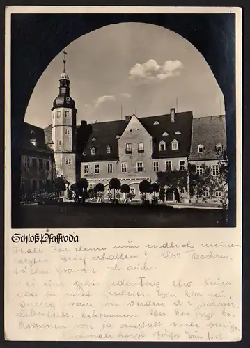 29809 AK Schloß Paffroda, gelaufen Seiffen Erzgebirge 10.7.1946