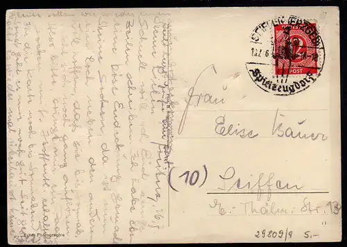 29809 AK Schloß Paffroda, gelaufen Seiffen Erzgebirge 10.7.1946