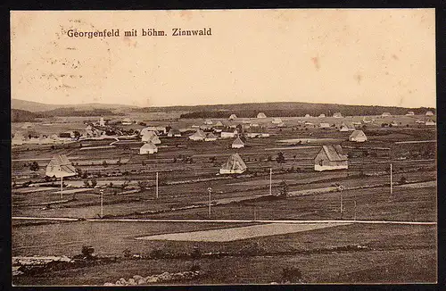 29511 AK Georgenfeld mit böhm Zinnwald 1923, gelaufen