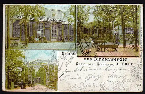 29093 AK Birkenwerder Restaurant Boddensee A. Ebel 1903 Restauration 1903