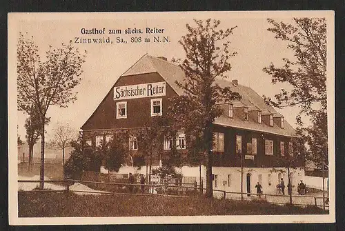 27185 AK Zinnwald Gasthof sächs. Reiter