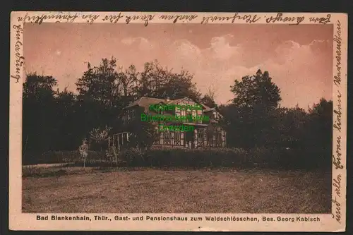 146612 AK Bad Blankenhain Thür. Gast- und Pensionshaus zum Waldschlösschen 1929