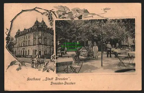 146802 AK Dresden Deuben Gasthaus Stadt Dresden 1907