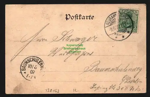 138153 AK Dämeritzsee Berlin Rahnsdorf Hessenwinkel Gesellschaftshaus 1902