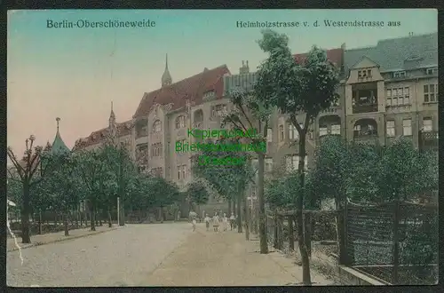 137505 AK Berlin Oberschöneweide Helmholtzstrasse von der Westendstrasse aus