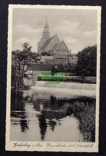 131781 AK Greifenberg Pom. Marienkirche Wasserfall 1940
