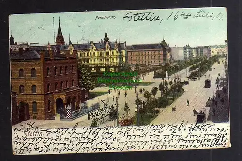 127509 AK Stettin 1901 Paradeplatz