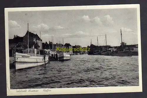 120101 AK Seestadt Wismar 1940 Hafen