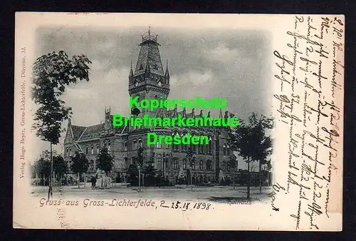 119345 AK Berlin Gross Lichterfelde 1898 Rathaus Vollbild