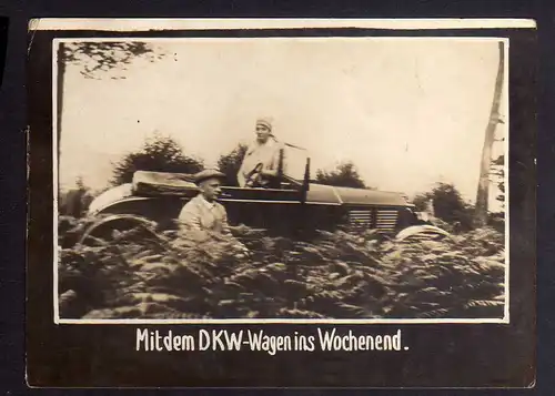 117854 Foto DKW Motoren Mit dem DKW Wagen ins Wochenend 1928 Rasmussen