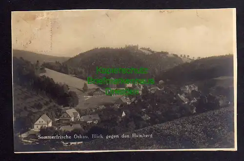 117882 AK Oskava Oskau um 1925 Fotokarte Blick gegen den Hainberg