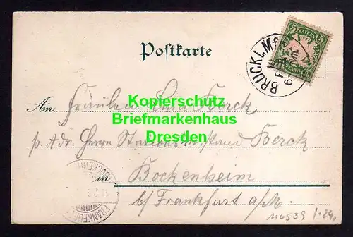 116539 AK Bruck bei Erlangen Litho 1899 Gasthaus zum goldnen Engel