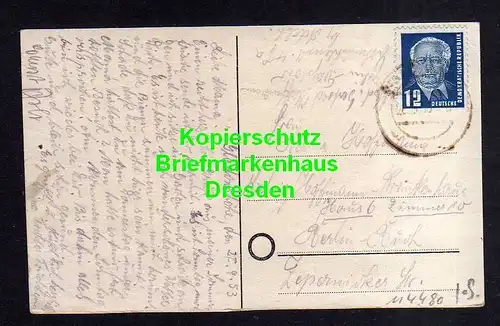 114480 AK Rehfelde Ostbahn 1953 Bahnhof Postamt Schule Dorfstraße Kirche