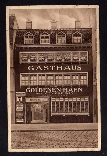 102882 AK Würzburg 1931 Gasthaus zum goldenen Hahn Marktgasse 7