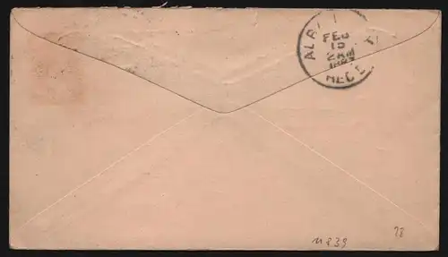 B11839 USA Brief 1887 Laconia New Hampshire Lathe Tools to Albany