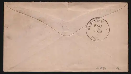 B11856 USA Brief 1887 Northfield VT Vermont nach Albany Clothing Genbts Furnishi