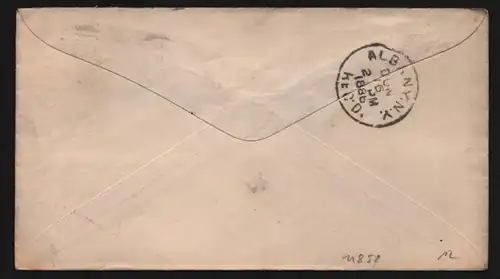 B11858 USA Brief 1886 Hudson N. Y. to Albany