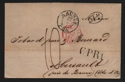 B11790 Brief Aachen 1844 nach Herault