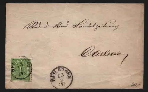 B11763 Brief Württemberg 36 Heilbronn um 1870