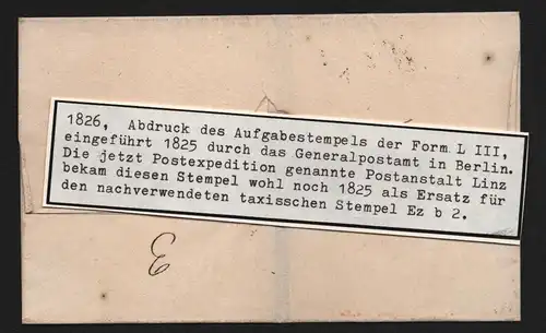 B11789 Brief Linz 1826 nach Wiesbaden