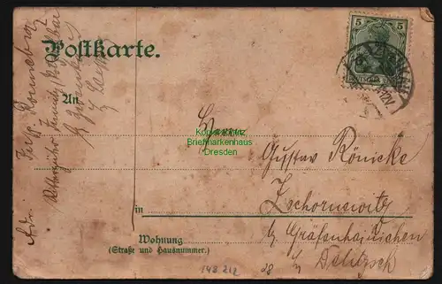 148212 AK Kotzschbar Zwenkau 1912 Schule Gasthof zum goldenen Löwen