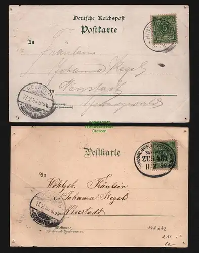 148272 2 AK Hinterzarten Litho 1896 Gasthaus zum Rössle Schwarzwaldtracht