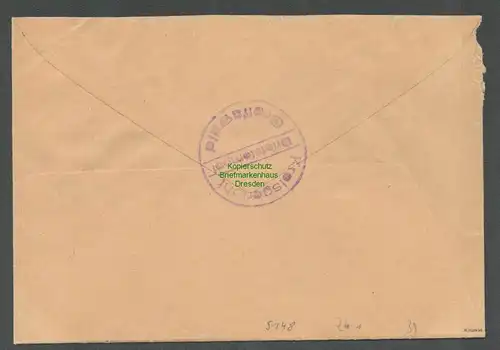 B5148 DDR ZKD ZU 1 Brief Kreisgericht Greifswald Zustellungsurkunde 1965