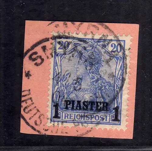 B1733 DP in der Türkei Briefstück 14 II Postanweisungsabschnitt Smyrna