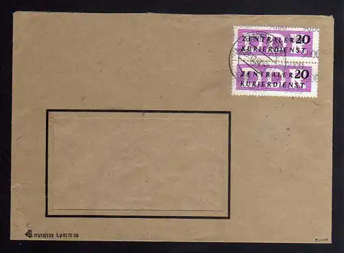 B1464 DDR ZKD 2x 15 Kontrollzahl 9000 Brief Erfurt geprüft BPP VEB Erfurter Vent