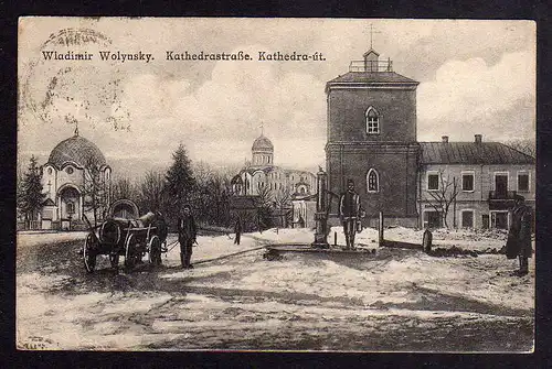 84928 AK Wolodymyr-Wolynskyj Ukraine 1916 Kathedrastrasse Zensur Lublin