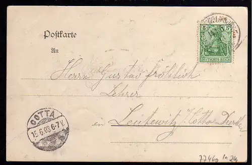 77460 AK Steinigtwolmsdorf 1903 Jubiläum 50 Jahre Liedertafel Noten