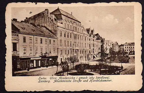 60402 AK Lemberg Lwow Akademische Straße Handelskammer Feldpost 1917