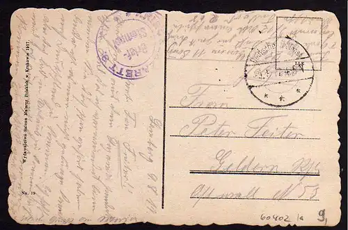 60402 AK Lemberg Lwow Akademische Straße Handelskammer Feldpost 1917