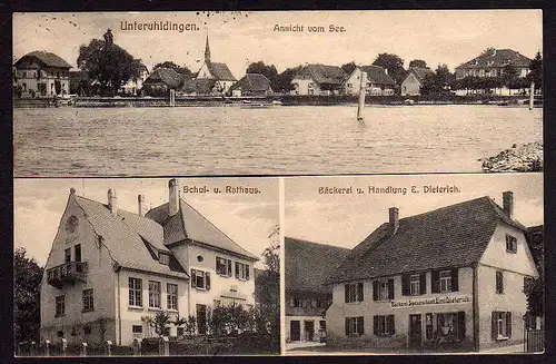 40915 AK Unteruhldingen Schule Rathaus Bäcker Handlung