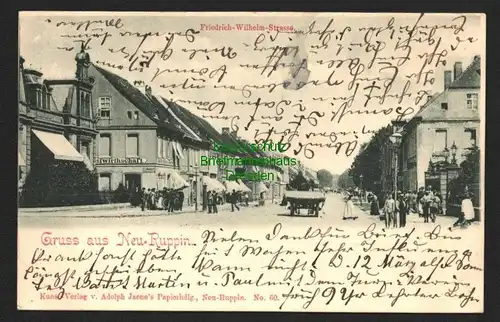 143103 AK Neu-Ruppin Neuruppin 1899 Gastwirtschaft Friedrich Wilhelm Strasse