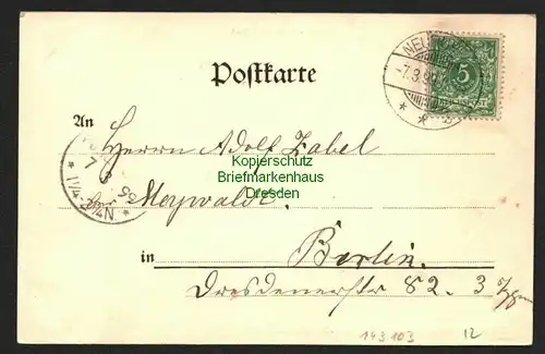 143103 AK Neu-Ruppin Neuruppin 1899 Gastwirtschaft Friedrich Wilhelm Strasse