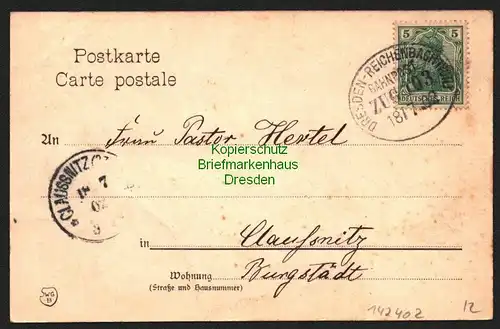 142402 AK Remse Muldental 1902 Schule Kirche Pfarrhaus
